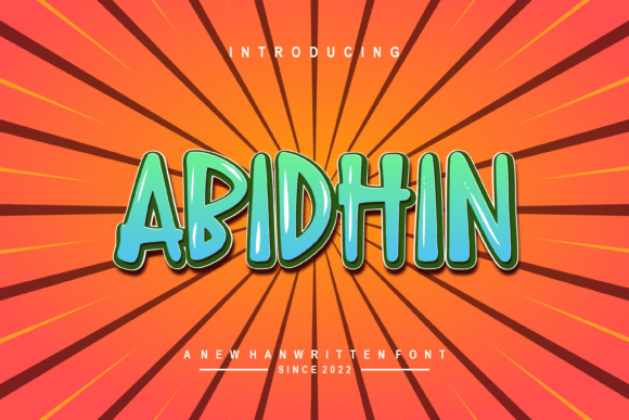 Abidhin: A Modern Display Font with a Touch of Charm
