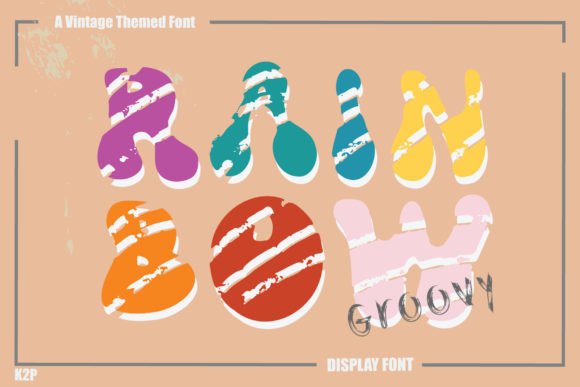 Groovy Rainbow: A Whimsical Font for Strategic Design and Branding