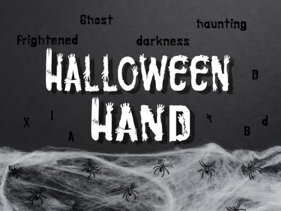 Halloween Hands: A Unique Font for Spooky and Whimsical Designs