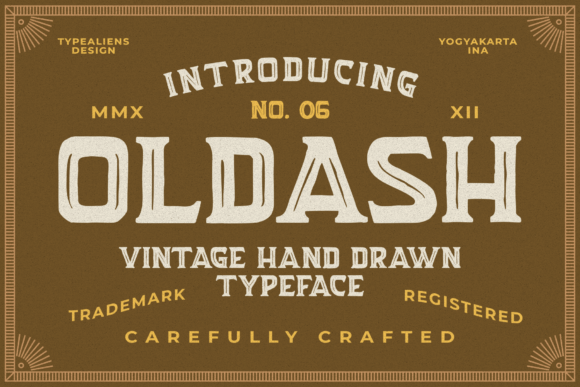 Oldash: A Bold, All-Caps Serif Font for Vintage and Motorcycle Designs