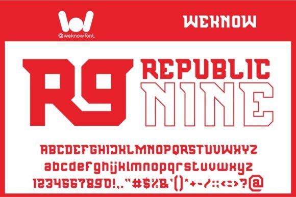 Republic Nine: A Modern Techno Display Font for Bold Design Solutions