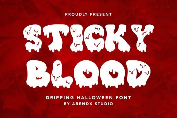 Sticky Blood: A Spooky Font for Halloween and Horror Projects